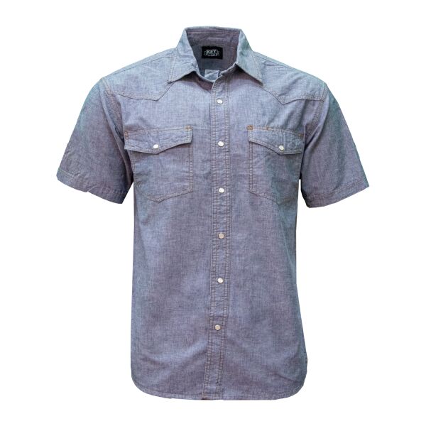 Key Blue Chambray Short Sleeve Western Shirt 5007 Blue Chambray Short Sleeve Western Shirt Thumbnail